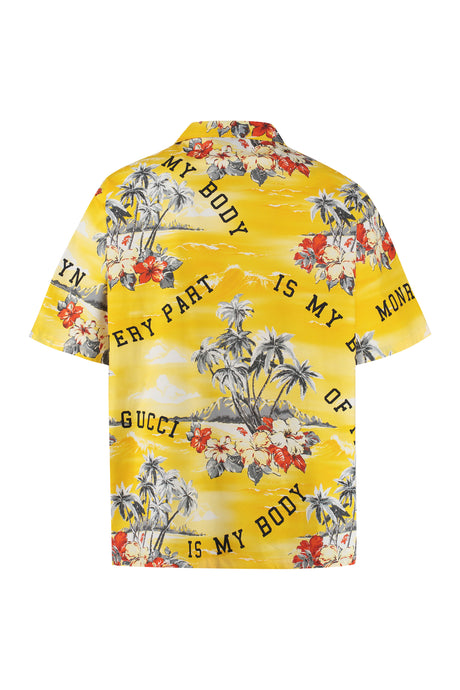 GUCCI Modern Island Print Bowling Shirt for Men - FW22