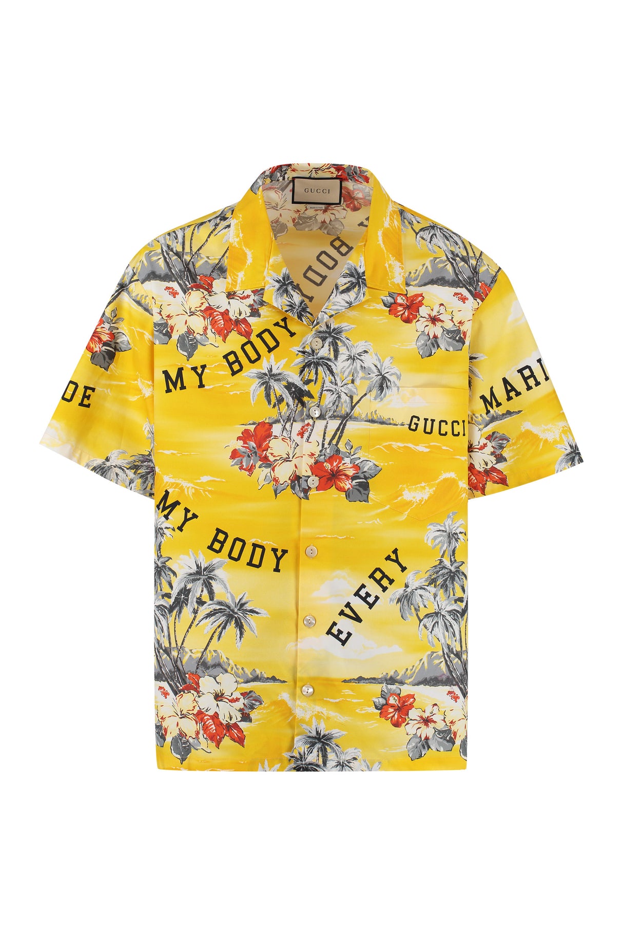 GUCCI Modern Island Print Bowling Shirt for Men - FW22