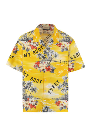 GUCCI Modern Island Print Bowling Shirt for Men - FW22