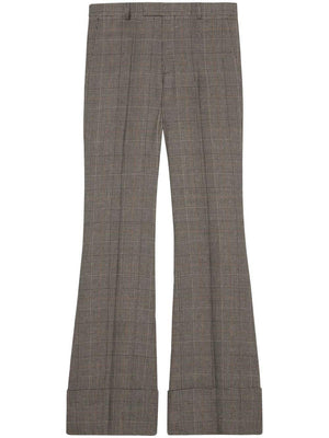 GUCCI Greyblack Wool-Linen Pants for Men | Fall/Winter 2024 Collection