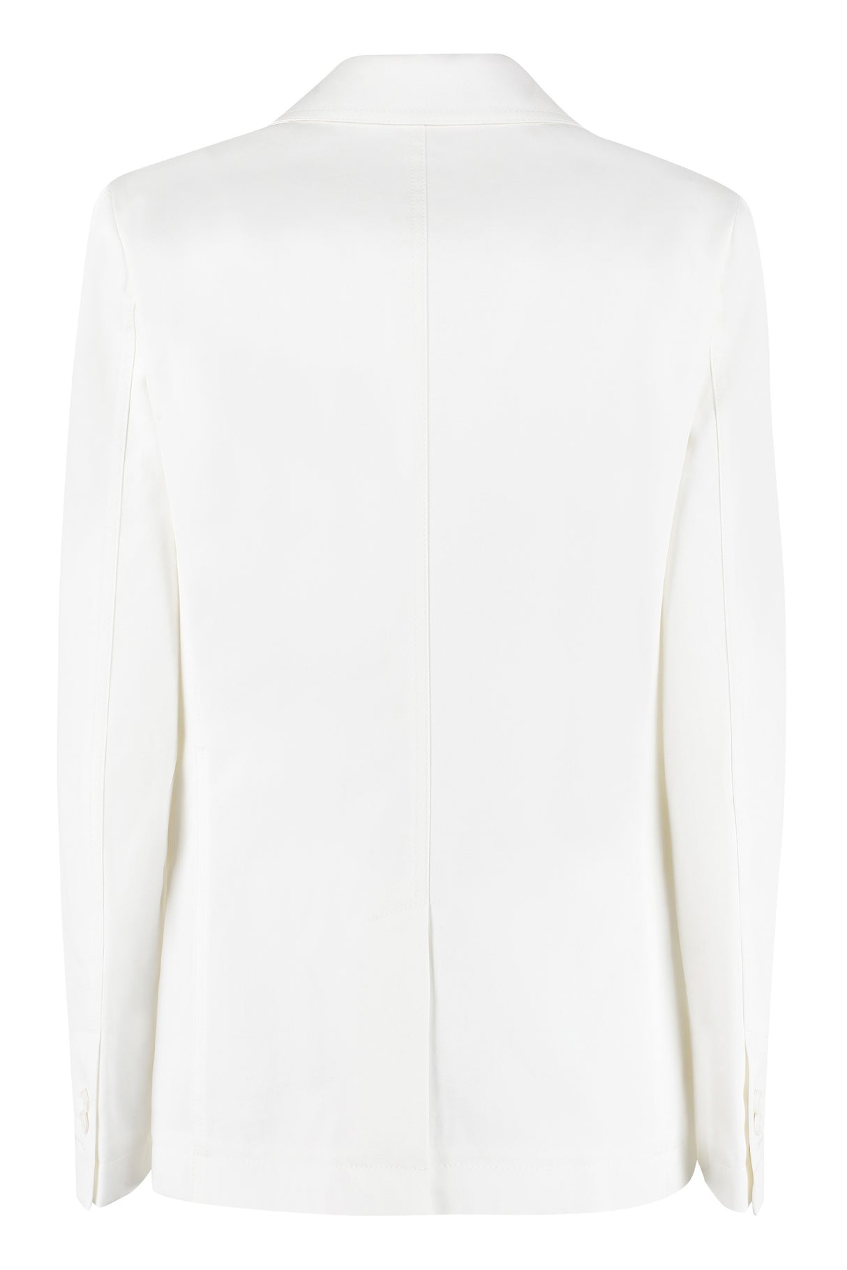 BOTTEGA VENETA Single-Breasted Cotton Blazer in White for Women