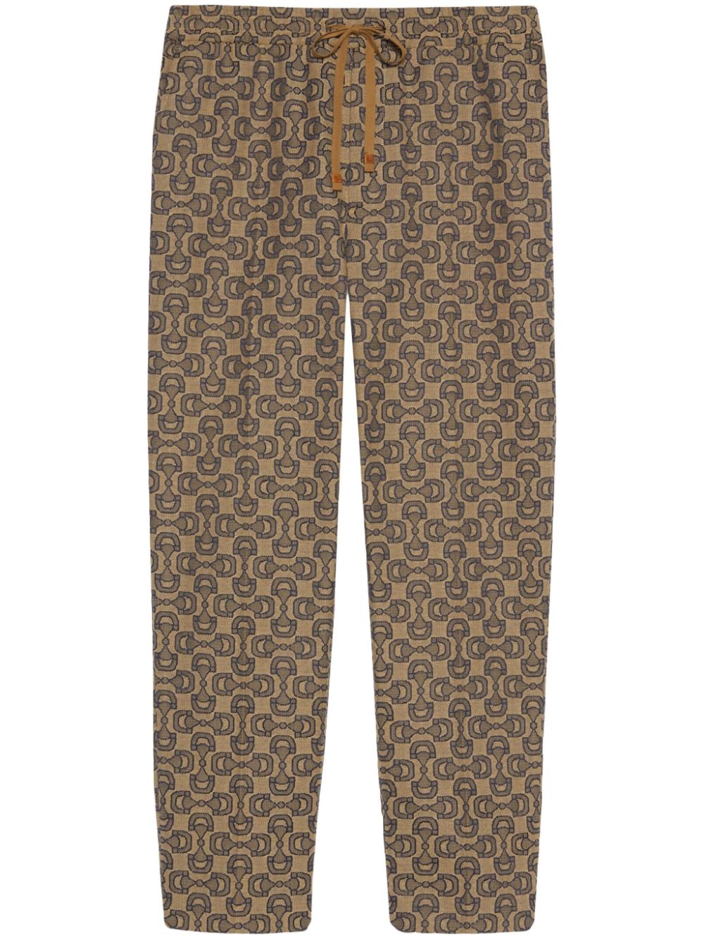 GUCCI Men's Beigebony Horsebit Canvas Pants for SS23