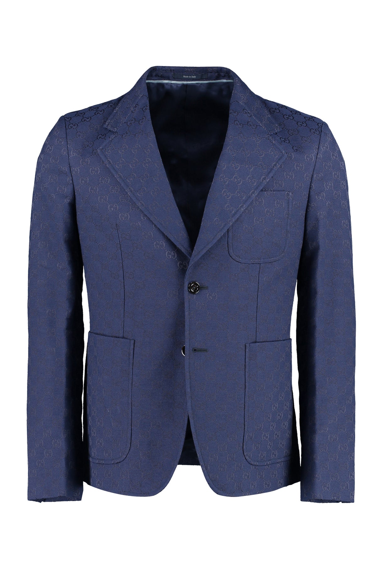 GUCCI Navy Men's Single-Breasted Jacket for FW22