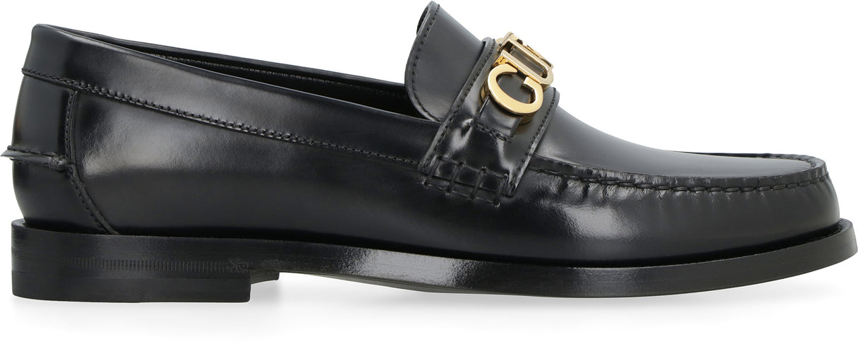 GUCCI Men's Leather Loafers with 2cm Heel - Black