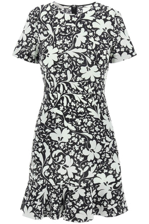 STELLA MCCARTNEY Floral Silk Mini Dress with Ruffled Hem