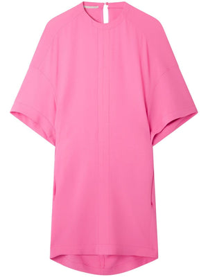 STELLA MCCARTNEY Luxurious Silk Blend T-Shirt Dress in Eye-Catching Pink for Fashion-Forward Women