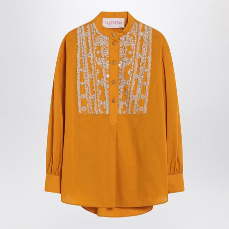 VALENTINO Korean Collar Mini Beaded Shirt for Women