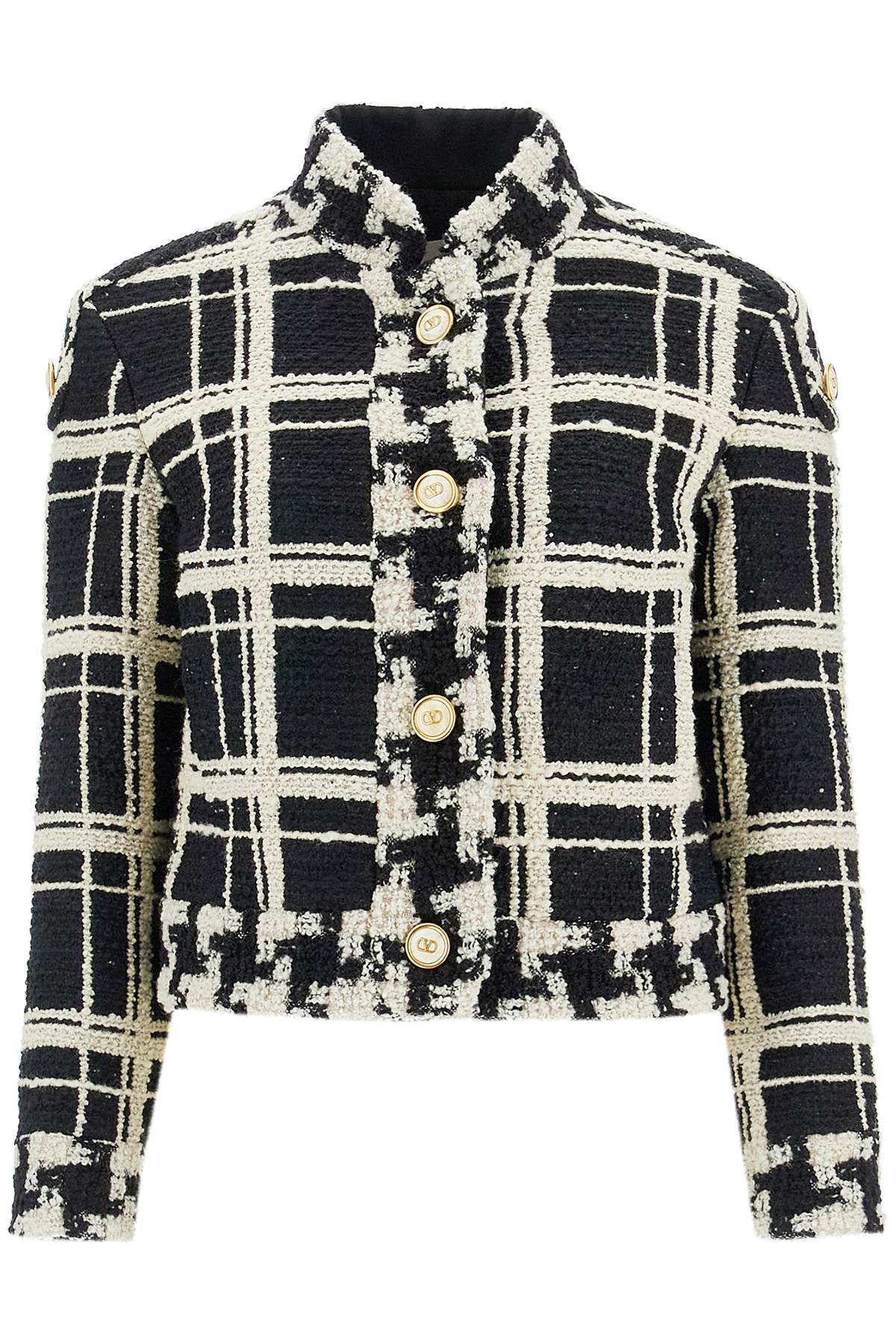 VALENTINO GARAVANI Chic Check Tweed Jacket for Women - Size 40