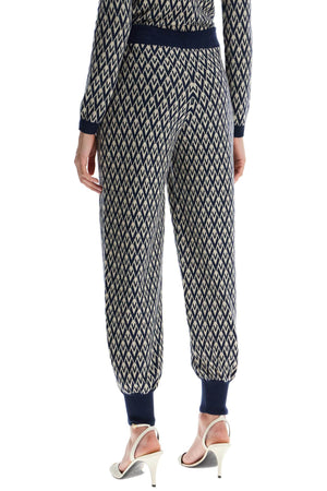 VALENTINO GARAVANI High-Waisted Wide-Leg Zigzag Pants