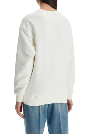 VALENTINO GARAVANI Ivory Cotton Sweatshirt with Bold Logo for Women