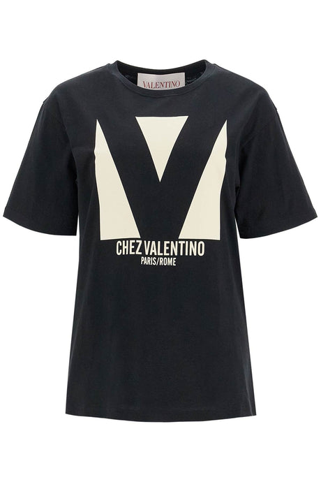 VALENTINO GARAVANI Chez Valentino Relaxed Fit T-Shirt in Black - XS