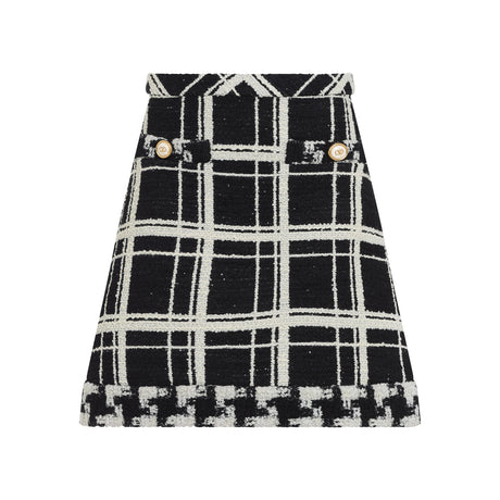 VALENTINO Elegant Wool Blend Mini Skirt