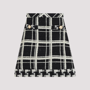 VALENTINO Elegant Wool Blend Mini Skirt