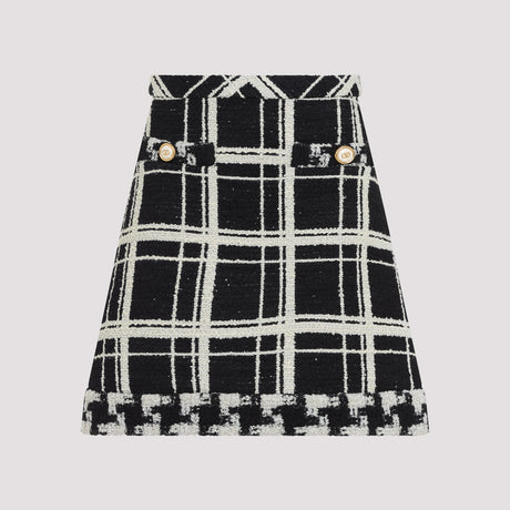 VALENTINO Elegant Wool Blend Mini Skirt