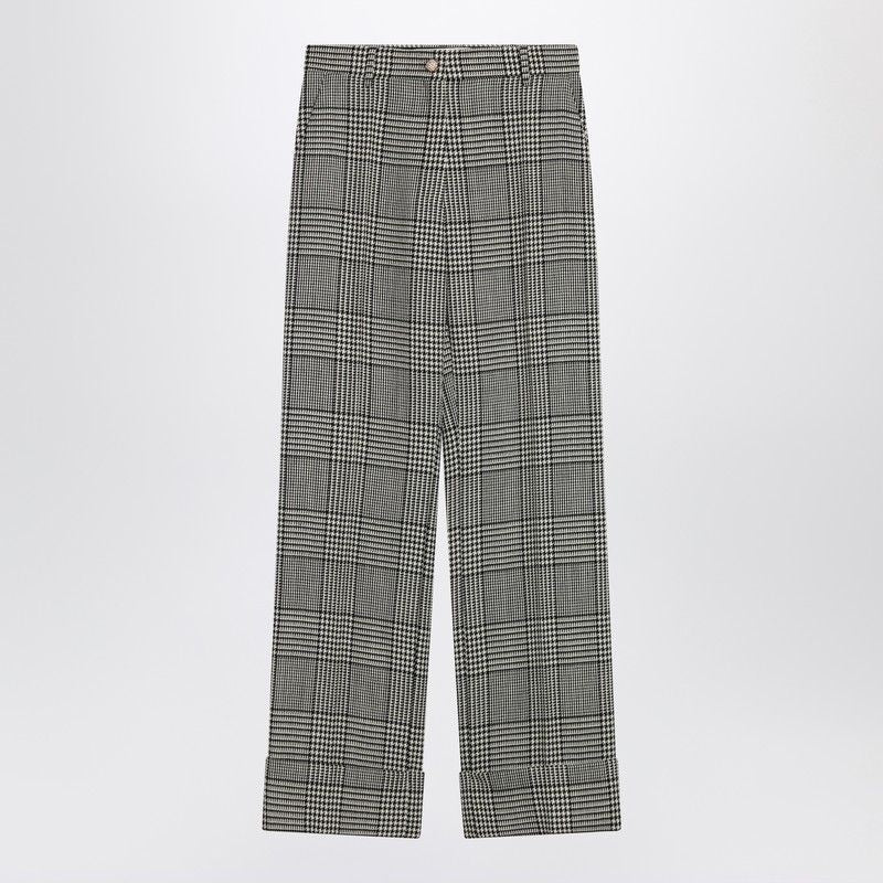 VALENTINO Tailored Trousers with Lapels in Prince of Wales for Women