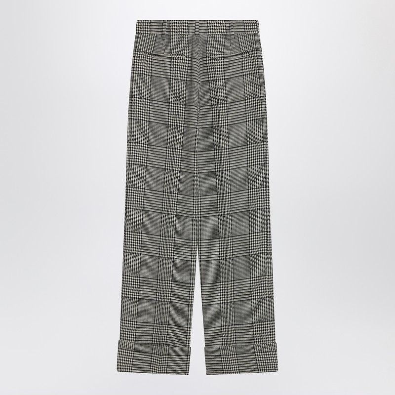 VALENTINO Tailored Trousers with Lapels in Prince of Wales for Women