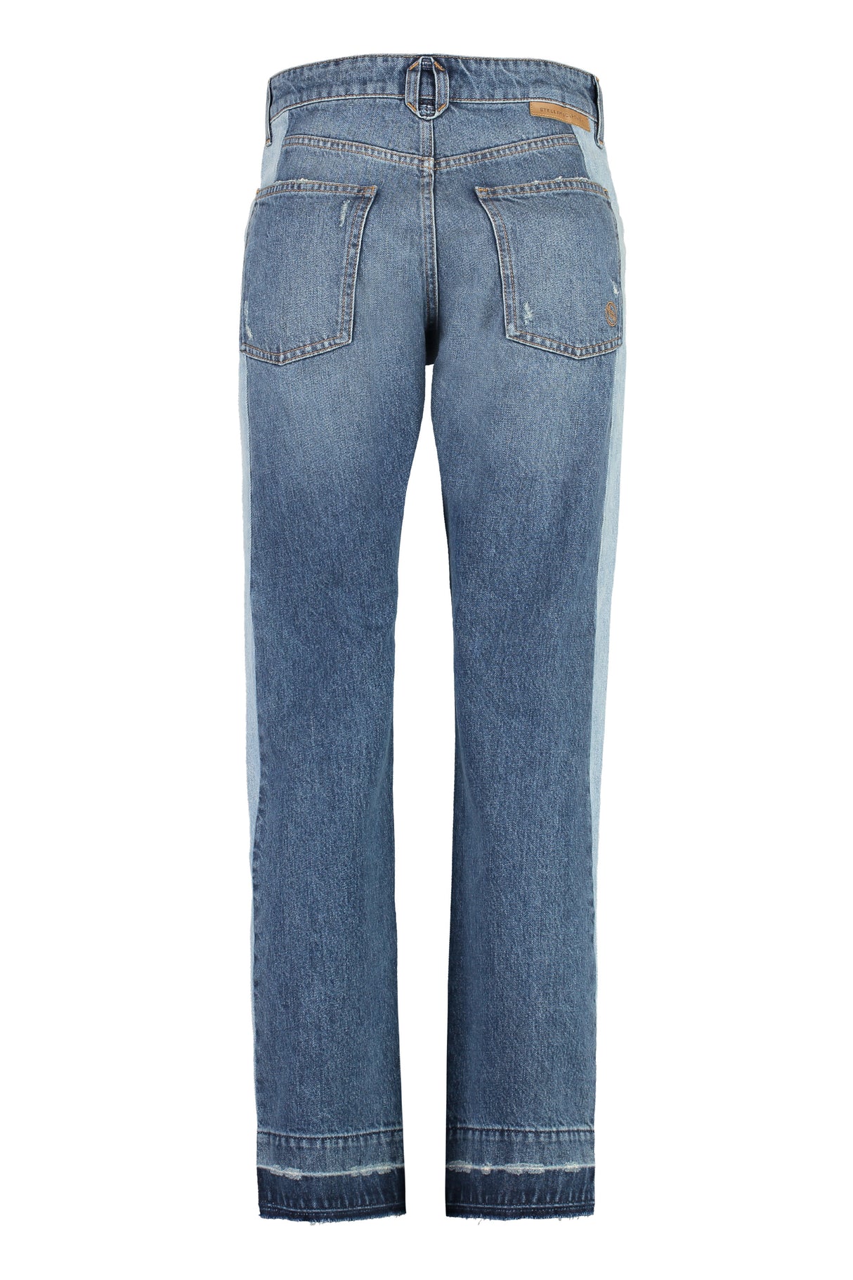 STELLA MCCARTNEY Blue Distressed Straight-Leg Jeans for Women