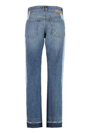 STELLA MCCARTNEY Blue Distressed Straight-Leg Jeans for Women