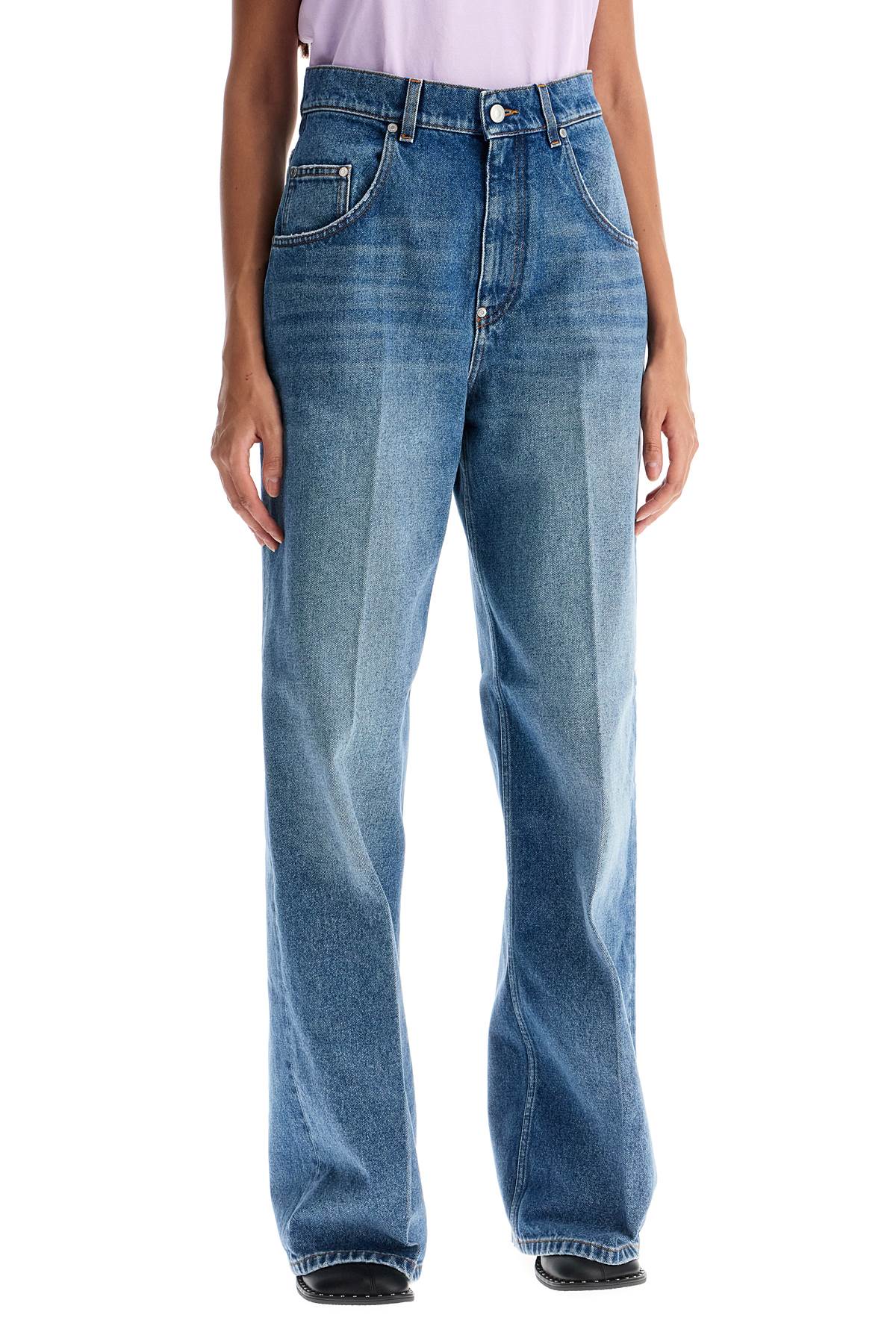 STELLA MCCARTNEY Straight Fit Distressed Denim Jeans - Size 26