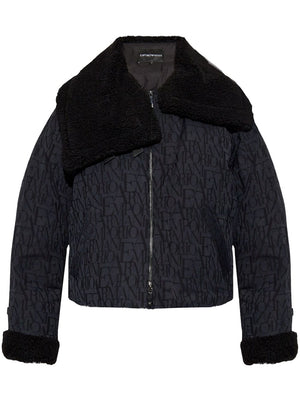 EMPORIO ARMANI Women's Wool Jacket with Faux-Fur Trim