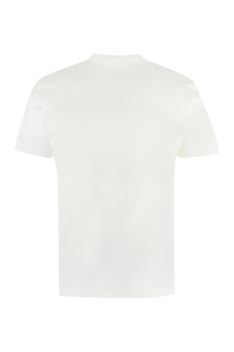 GIORGIO ARMANI Embroidered Cotton T-Shirt for Men - FW23 Collection