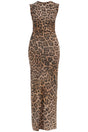 STELLA MCCARTNEY Sleeveless Leopard Print Maxi Dress