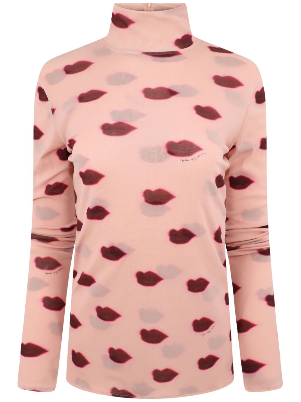 STELLA MCCARTNEY Lips-Print Long Sleeve Top