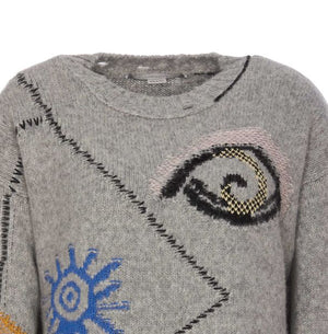 Luxurious Stella McCartney Art Embroidered Wool Sweater for Women