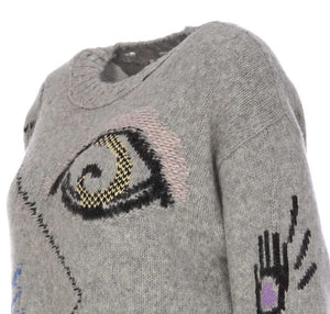 Luxurious Stella McCartney Art Embroidered Wool Sweater for Women