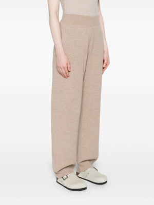 STELLA MCCARTNEY Luxurious Almond Beige Cashmere-Wool Knit Trousers