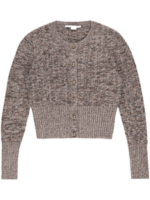 STELLA MCCARTNEY Metallic Marble Wool-Blend Cardigan