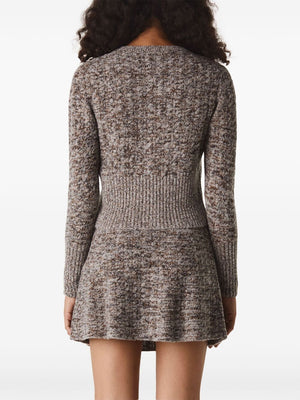 STELLA MCCARTNEY Metallic Marble Wool-Blend Cardigan