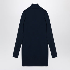 STELLA MCCARTNEY Navy Blue Mini Dress with Chic Sheer Cut-Outs