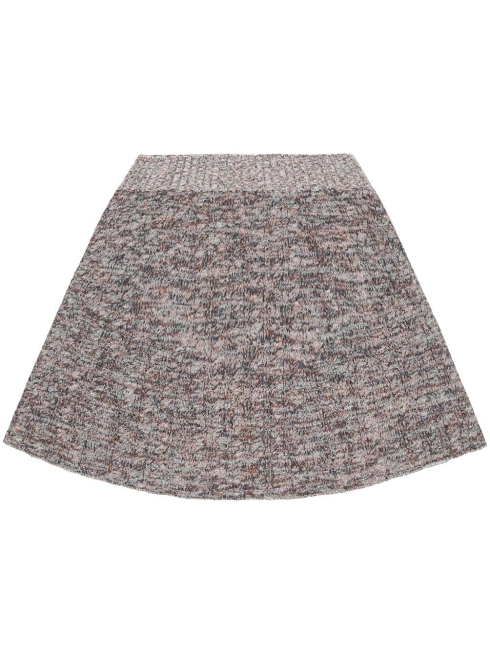 STELLA MCCARTNEY Chic Marble Accent Ribbed Wool Skirt