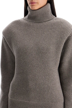 STELLA MCCARTNEY Sophisticated High-Neck Pullover with Padded Shoulders - Size S