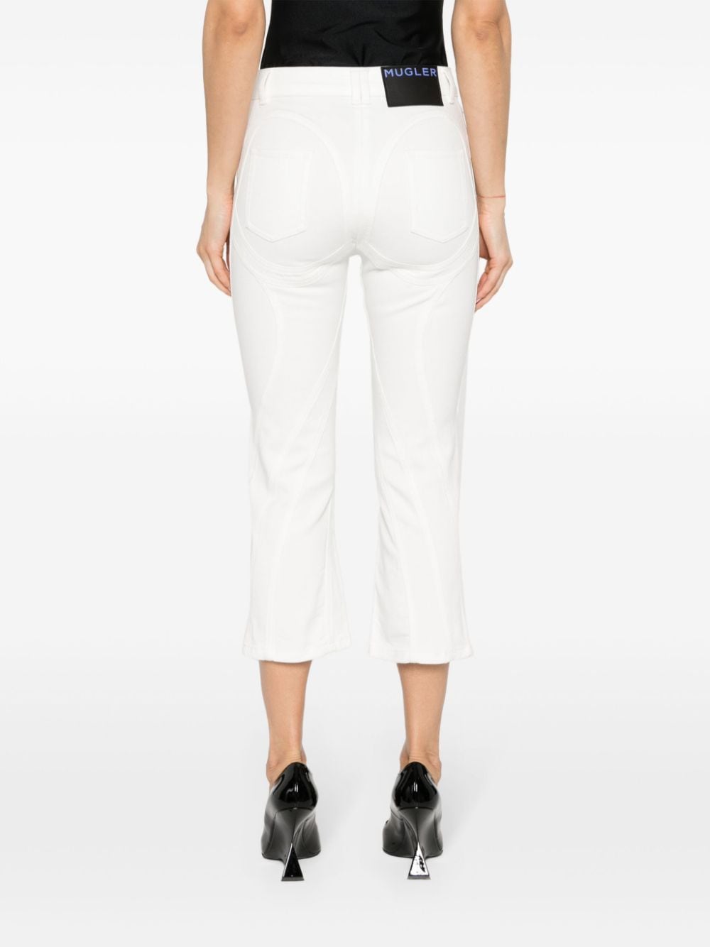 Whitewash Denims for the Modern Woman: 24SS Mugler Women Jeans