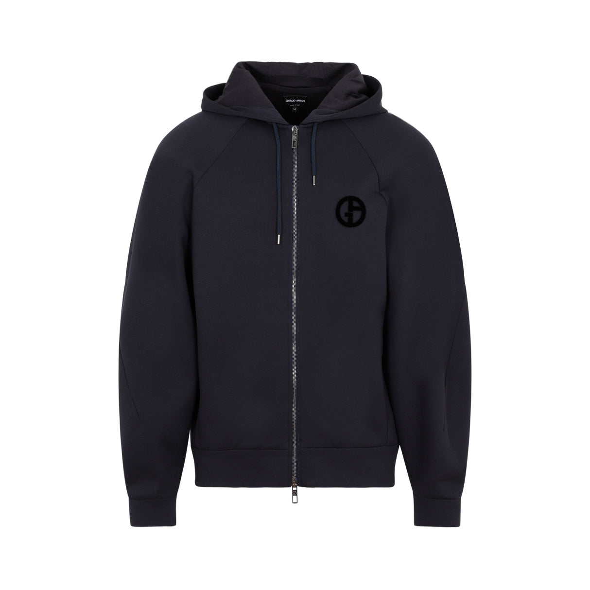 GIORGIO ARMANI Men's Blue Velvet Print Hoodie for FW23