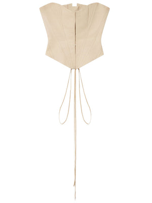 STELLA MCCARTNEY Lightweight Tan Molded Corset Top for Women