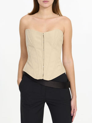 STELLA MCCARTNEY Lightweight Tan Molded Corset Top for Women