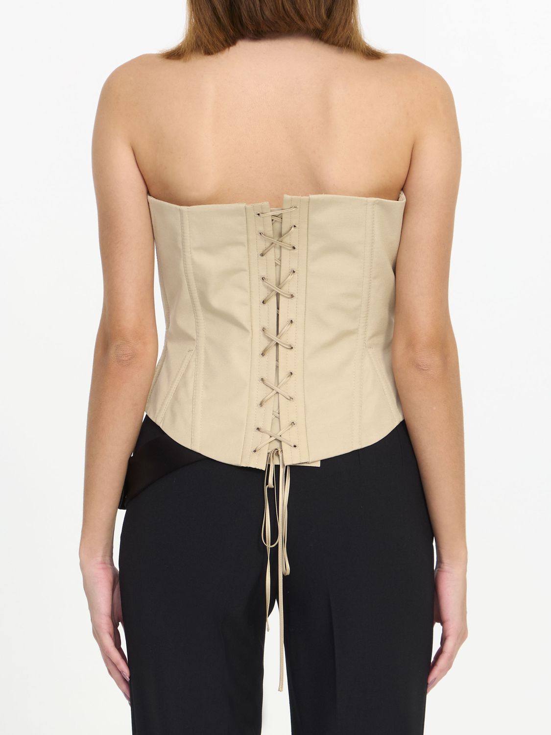 STELLA MCCARTNEY Lightweight Tan Molded Corset Top for Women