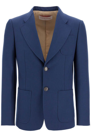 VALENTINO GARAVANI Slim Fit Virgin Wool Gabardine Jacket - Size 48