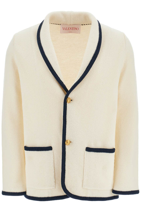 VALENTINO GARAVANI Men's Cotton and Wool Jacket with Scarf Collar - SS25