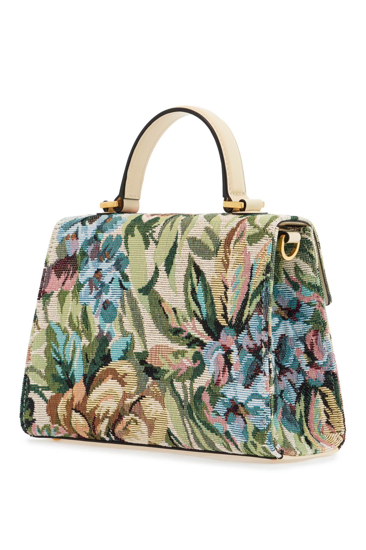 VALENTINO GARAVANI Mini Floral Print Handbag with Adjustable Shoulder Strap