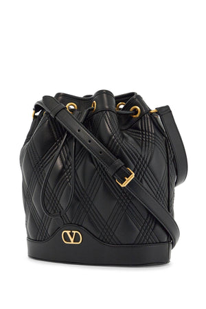 VALENTINO GARAVANI Quilted Leather Drawstring Mini Handbag