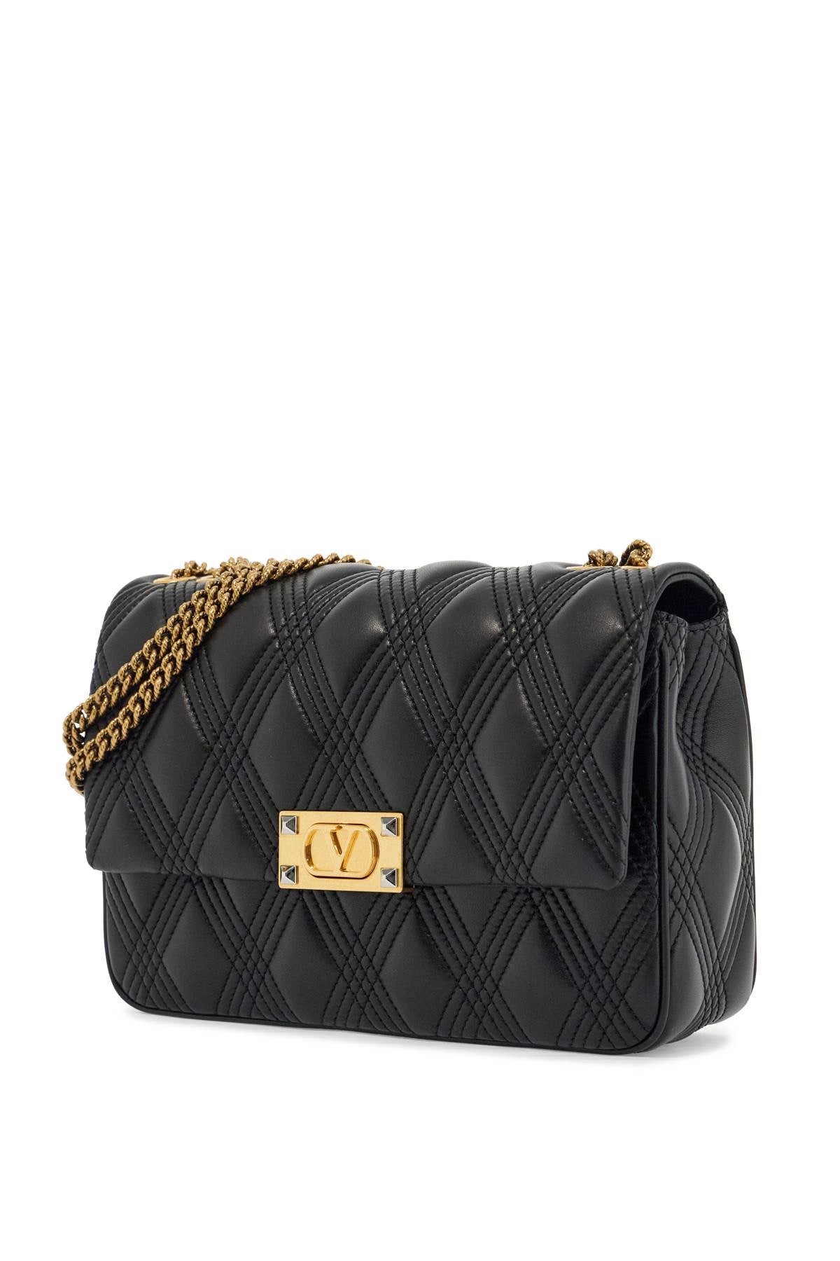 VALENTINO GARAVANI Quilted Shoulder Bag with Golden Chain