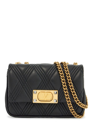 VALENTINO GARAVANI Mini Quilted Shoulder Handbag with Gold Chain