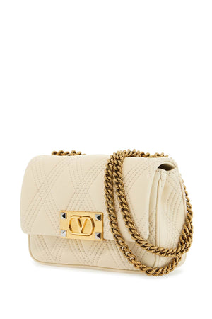 VALENTINO GARAVANI Mini Quilted Shoulder Handbag with Gold Chain