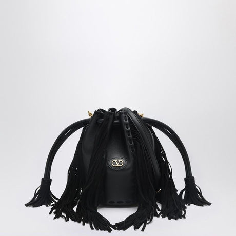 VALENTINO GARAVANI Mini Bucket Handbag with Fringes