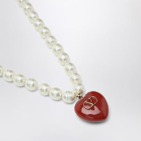 VALENTINO GARAVANI Royal Heart Pearl Necklace