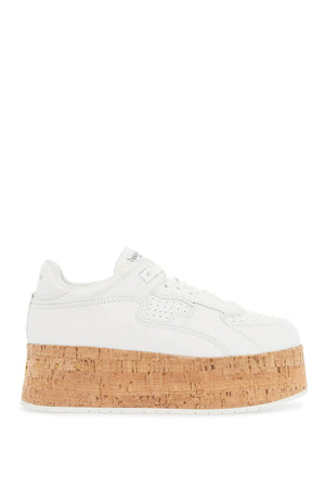 VALENTINO GARAVANI Perforated Leather Sneakers with Cork Sole for Women - SS25